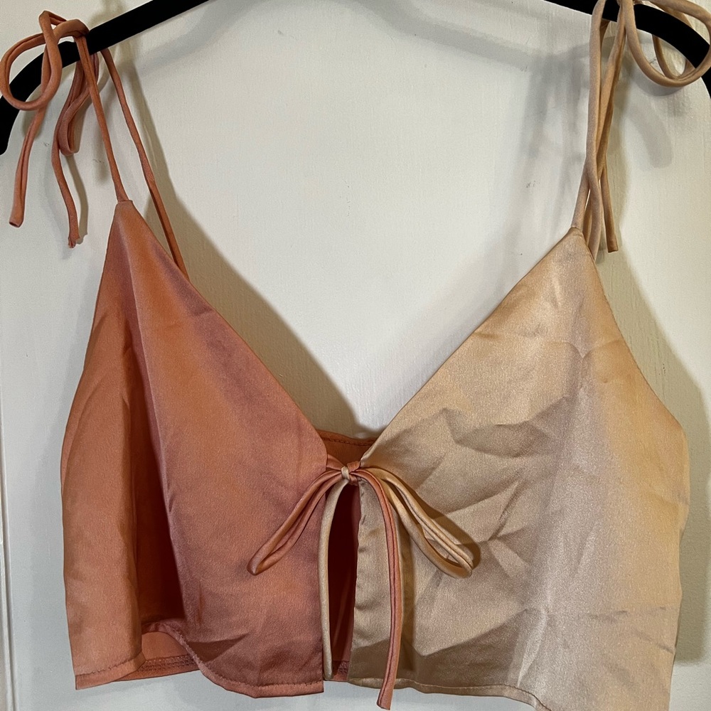 Princess Polly tie front crop top